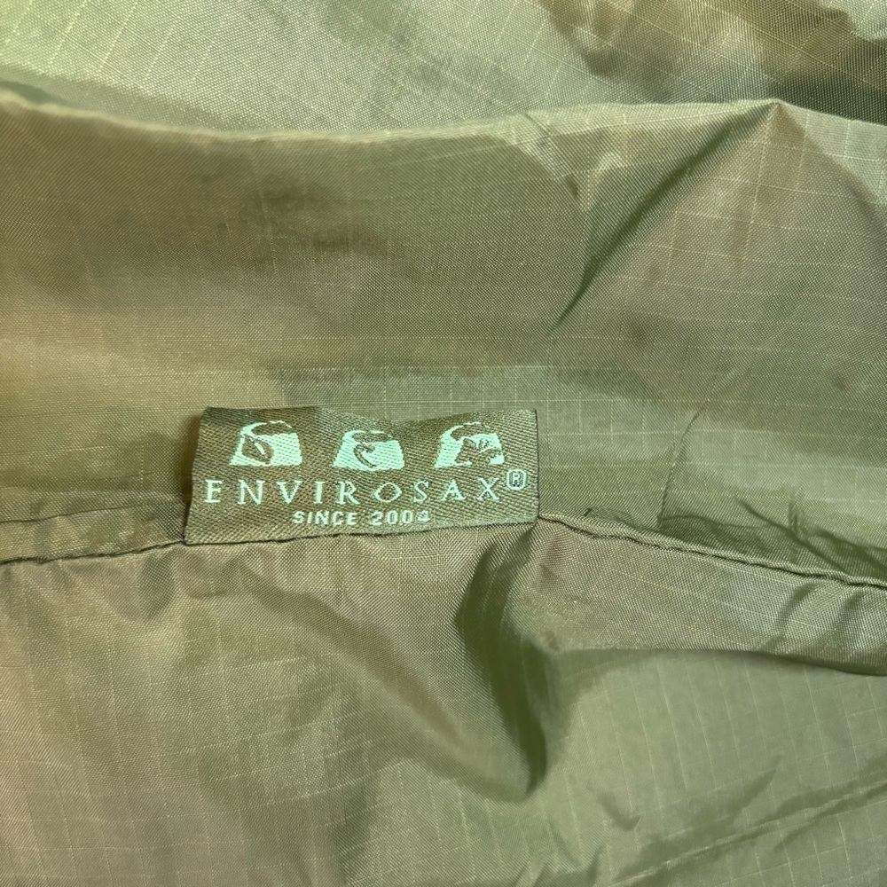Envirosax Reusable Olive Green Tote Bag with Fish Graphic, NWOT - Picture 3 of 4